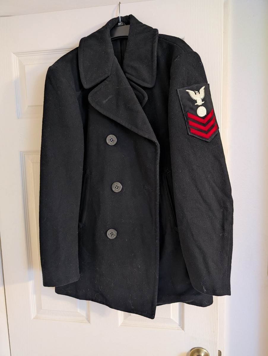 1960s US Navy “P-COAT” Vintage Genuine 1960's US Navy Peacoat Size 38 100% Wool VI Mil