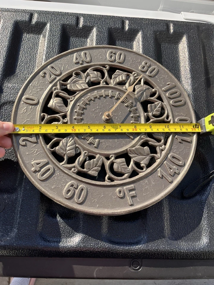 Termómetro Whitehall Ivy Silhouette - Metal pesado temperatura interior o exterior Foto 3 de 3