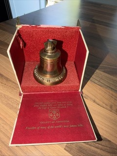 Vintage Brass Bell 1953 Coronation of Queen Elizabeth II G & J Made England 40R