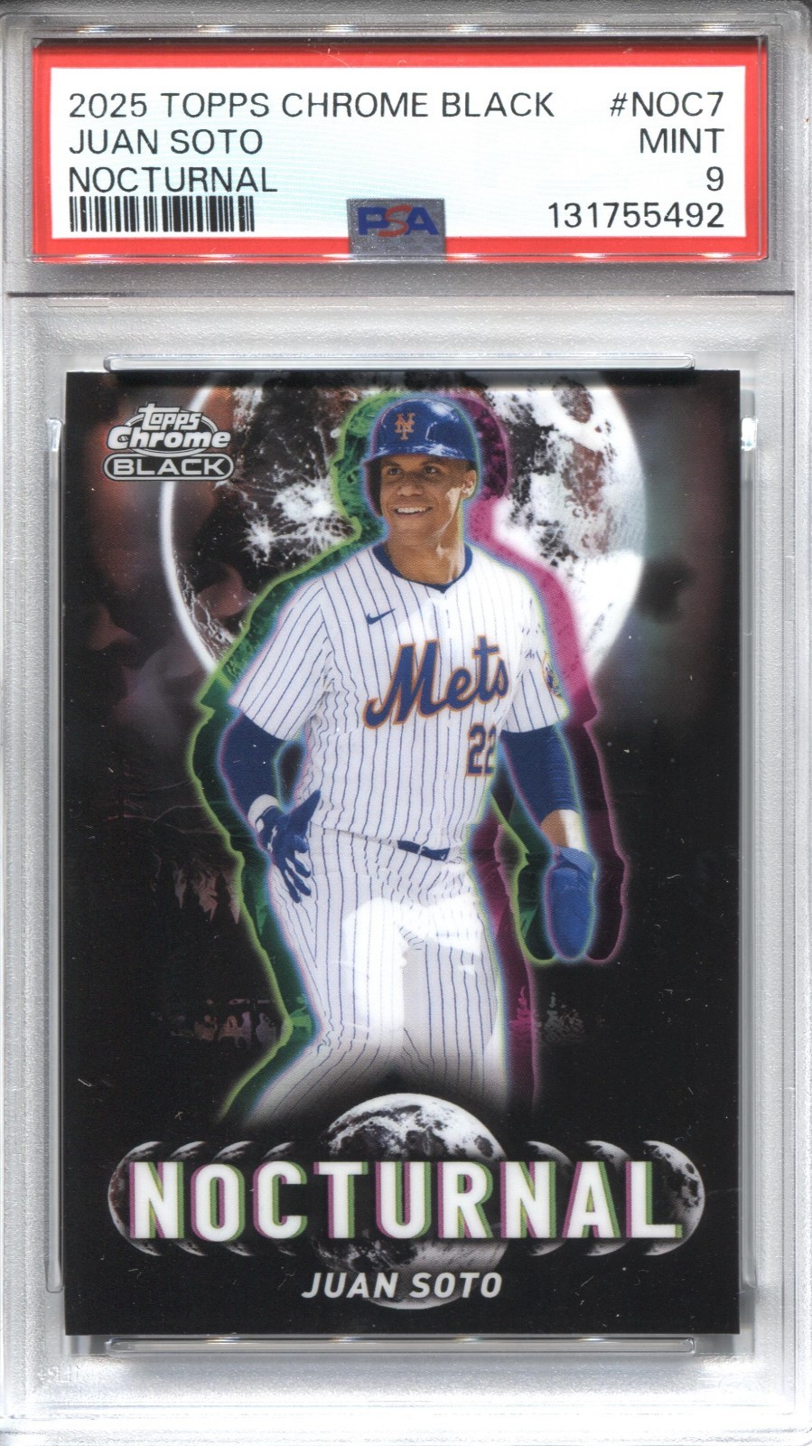 2025 Topps Chrome Black - Nocturnal Juan Soto #NOC-7 PSA 9