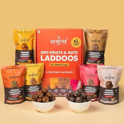 EAT BETTER CO - Assorted Healthy Laddoos - 42 Laddoos in Six Flavours | 420gm