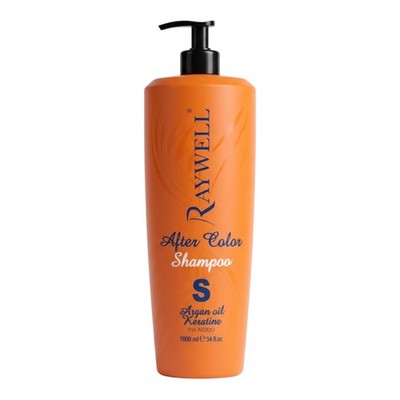 Raywell After Color Argan Keratin Shampoo für trockenes Haar krauses gefärbtes