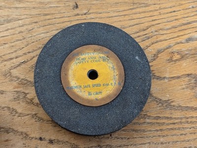New Old Stock 60 Grit Grinding Wheel 5 7/8'' x 3/4'' 1/2'' ID