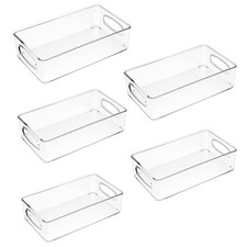 SHUTIANYA 5 Pcs Fridge Organisers, Clear Storage Transparent
