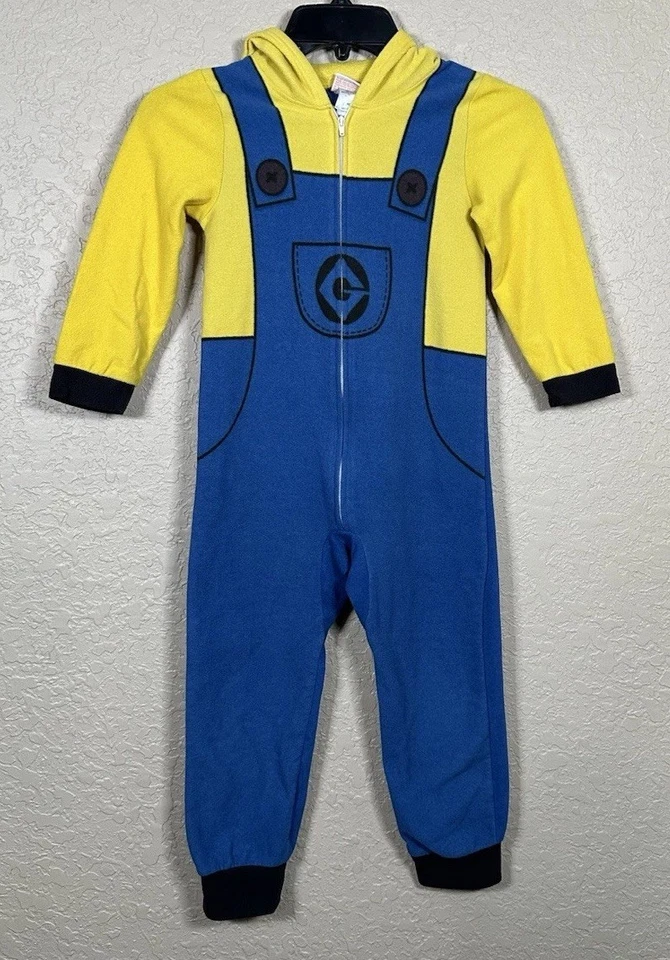 Pijama con Capucha de Una Pieza Hecho en Minion Pijama Disfraz Niños Niños Talla 6 Foto 4 de 4