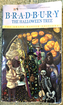The Halloween Tree, Ray Bradbury, SIGNED, Bantam Spectra paperback, 16th print