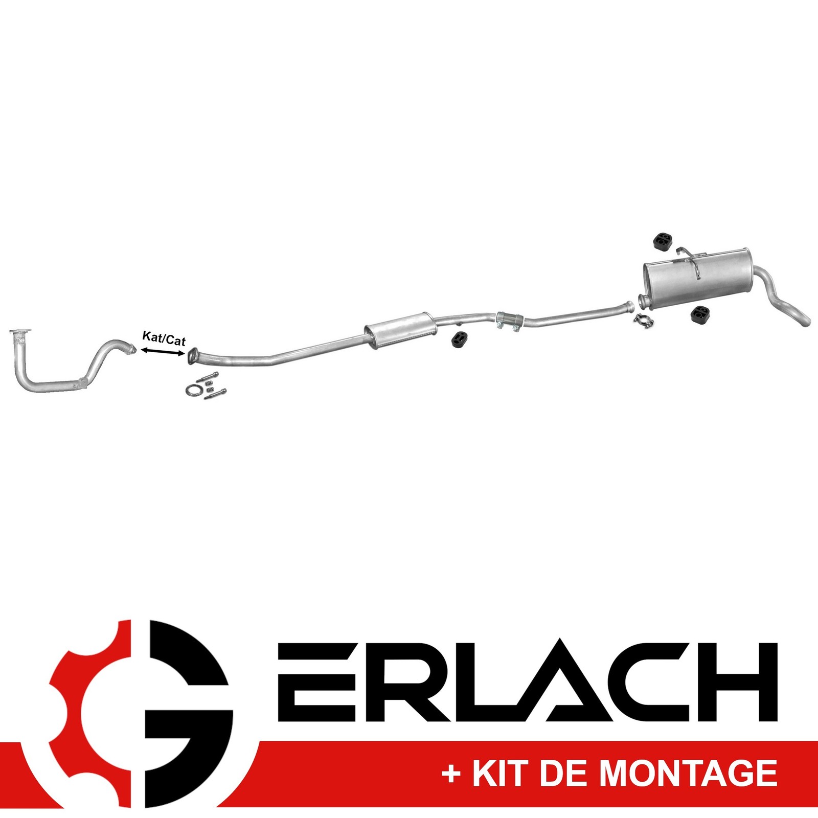 Pot échappement silencieux Partner 1.4 essence pièce rechange 3859 arrière