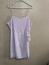 Nine West Women’s Faux Wrap Mini Dress Sz XL Lt Purple Adjustable Straps Lined