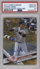 2017 Topps Chrome Update Aaron Judge #HMT50 Gold Refractor Auto /50 Psa 10 RC