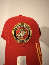 Lot of 5 Official USMC Red Baseball Hats Licensed US Marines EGA Caps New W Tags