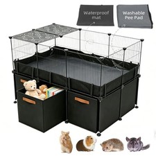 29 Panels Guinea Pig Cage Small Animal Playpen,42.5" x 28" x 28"