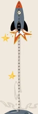 Rocket Kids Height Growth Chart Cool Wall Decor Art Print Poster 12x36