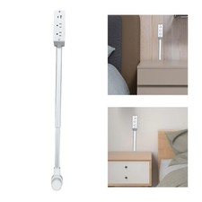 Rotates 180° Power Socket Expander White Power Outlets Extender  for NightStand