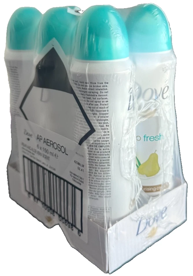 Dove Go Fresh Pear & Aloe Antiperspirant Deodorant Spray 150ml 6 Pack - Image 3 of 4