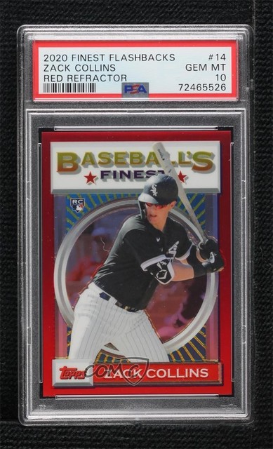 2020 Finest Flashbacks Red Refractor 2/5 Zack Collins PSA 10 GEM MT Rookie RC