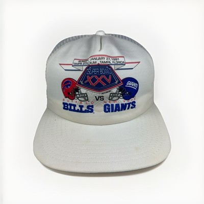 Vintage Super Bowl XXV Hat 90s NEW ERA Trucker Cap Bills Vs. Giants MADE IN USA