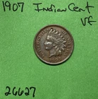 1907 Indian Head Cent / Penny 1c Vf Very Fine