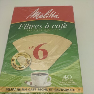Melitta Cono Filtros de café 40Count 2Color café Natural Marrón - Yaxa Melitta Cono Filtros de café 40Count 2Color café Natural Marrón - Yaxa