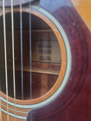 Vintage 1970s Yamaha FG-200 Acoustic Guitar, Taiwan made | eBay