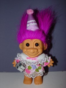 purple hair troll doll