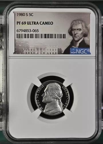 PF69 UCam 1980-S Jefferson Nickel NGC Special Label #3-5565
