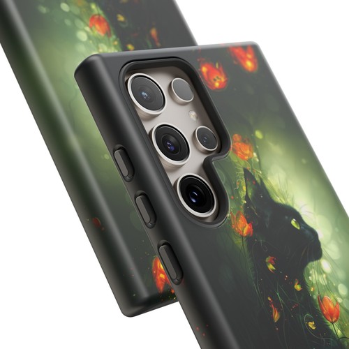 Cat Green Forest Flower Vines Phone Case for iPhone, Samsung Galaxy, Pixel - 第 91/175 張圖片