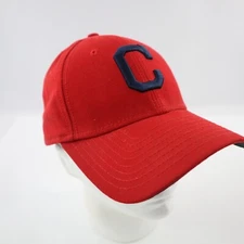 New Era Fits Cleveland Indians Hat Baseball Cap Red Adjustable