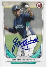 Gabby Gabriel Guerrero Seattle Mariners 2014 Bowman Signed Card
