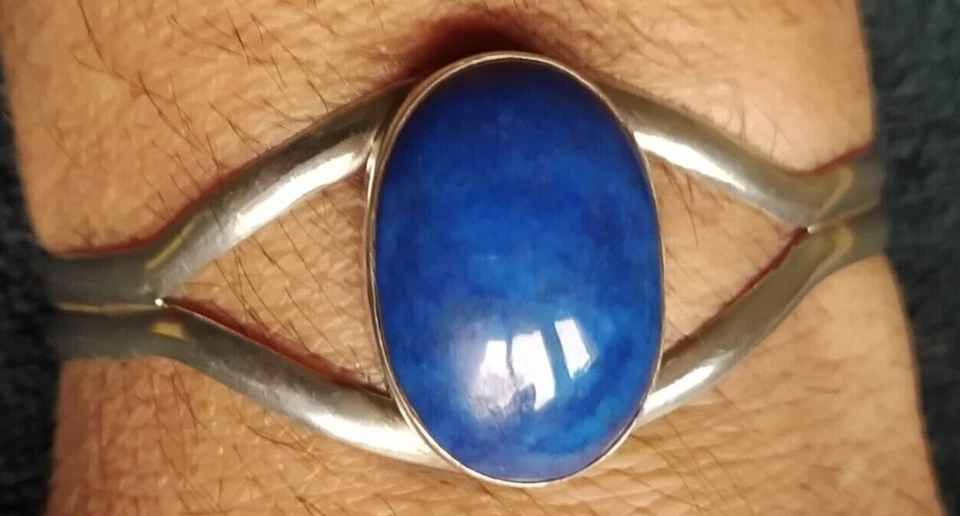 bracciale in argento etnico egiziano 925 lapis - Immagine 3 di 3