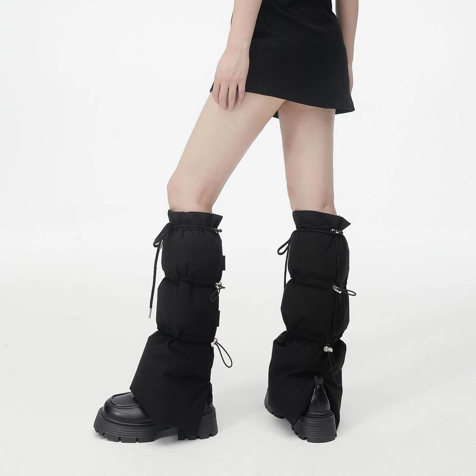 Winter Puffer Leg Warmers for Women Boot Covers for Shopping Trekking Office - Image 4 of 4