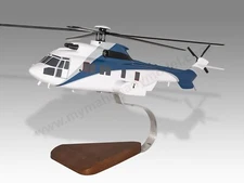 Airbus Eurocopter EC225LP Desk Wood Helicopter New Model Small Scale 1/72