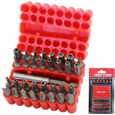 33-teiliges Sicherheits-Schraubendreher-Bit-Set Sechskant manipulationssicherer Schraubenschlüssel Torx Sternschlüssel DT65411