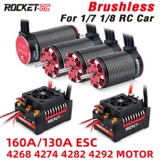 Rocket-RC Brushless Motor ESC Combo for 1/8 1/7 RC Car Truck Traxxas Wltoys HSP