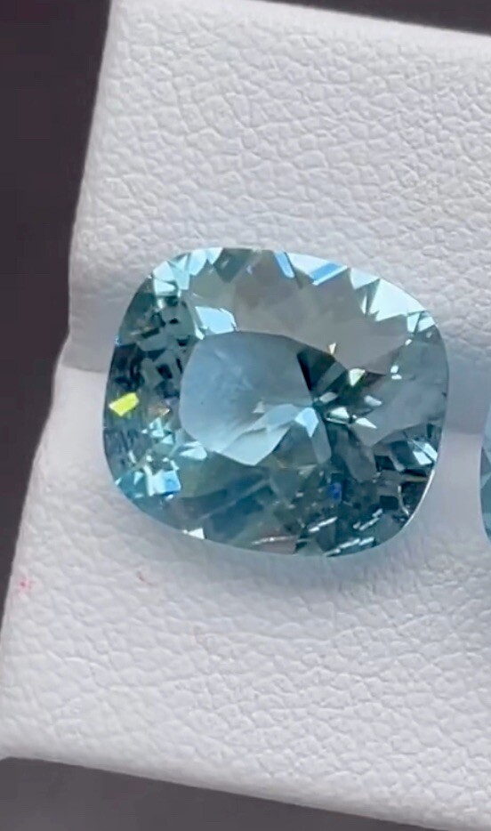bluebleubleueミントグリーン38 Sky Blue Aquamarine 7.59ct – 14x12mm (AQ2788) | eBay