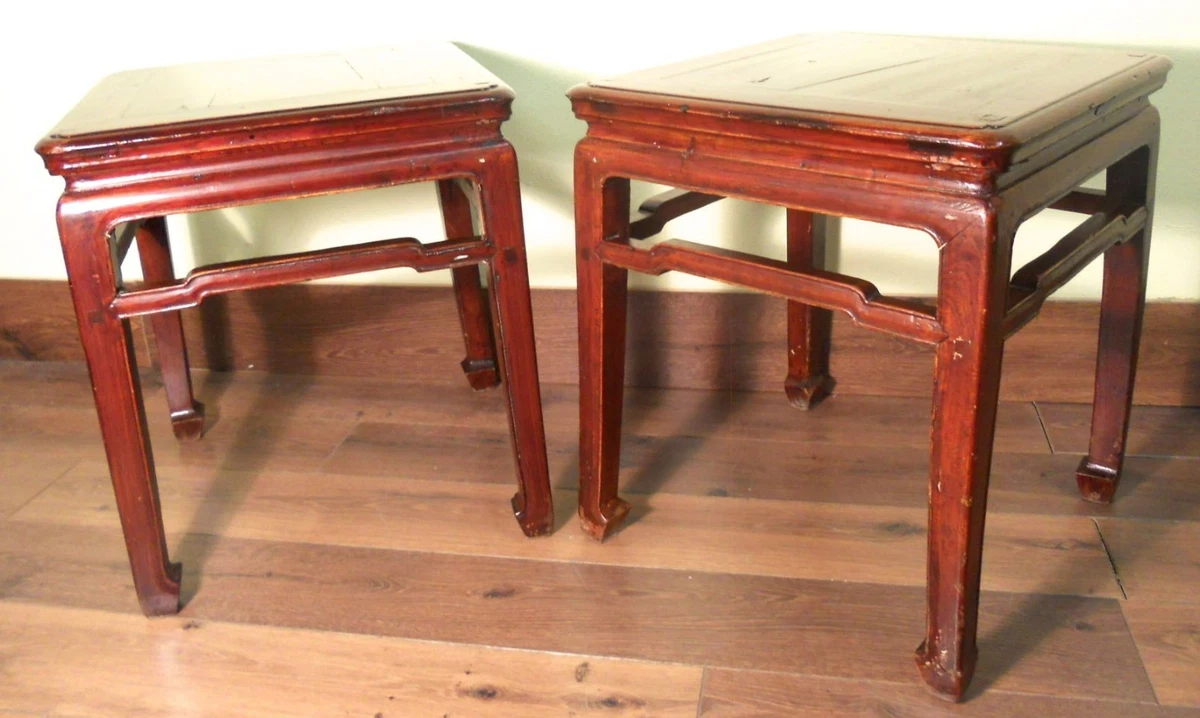 Antique Chinese Ming Bench End Tables 5385 Pair Circa 1800