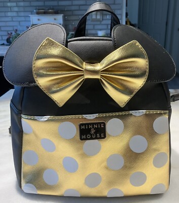 Disney Mint Polka Dot Bow Kids Mini Backpack with Pastel Yellow Accents Loungefly Disney Minnie Mouse Pastel Polka Dot Mini Backpack  main image 4