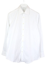 SUITSUPPLY Slim Fit Formal Shirt Men's XL Spread Collar White Button Up