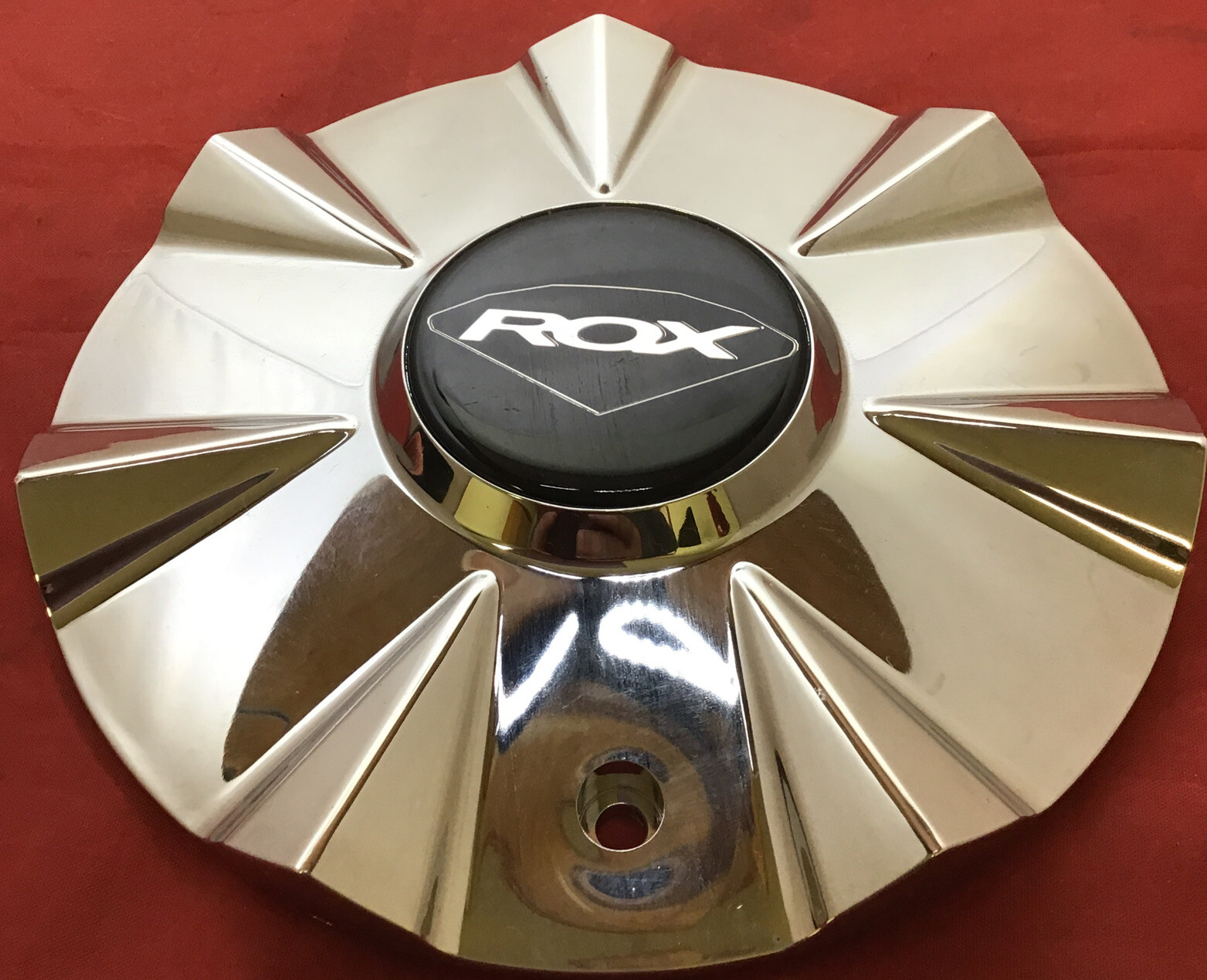 ONE NEW ROX Wheels Chrome Custom Wheel Center Cap # CAP-701 BLACK 11333