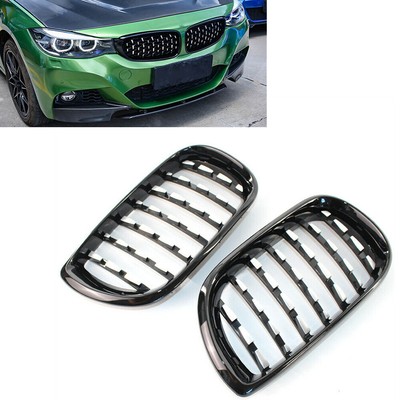 2pcs Black Chrome Front Grill Diamond For BMW 3 E46 4-Door 2002 2003-2005 | eBay