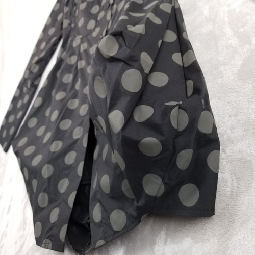Comfy USA Blouse Women XS Black Dot Asymmetrical Architectural Cuff Sleeve Tunic - Picture 6 of 11