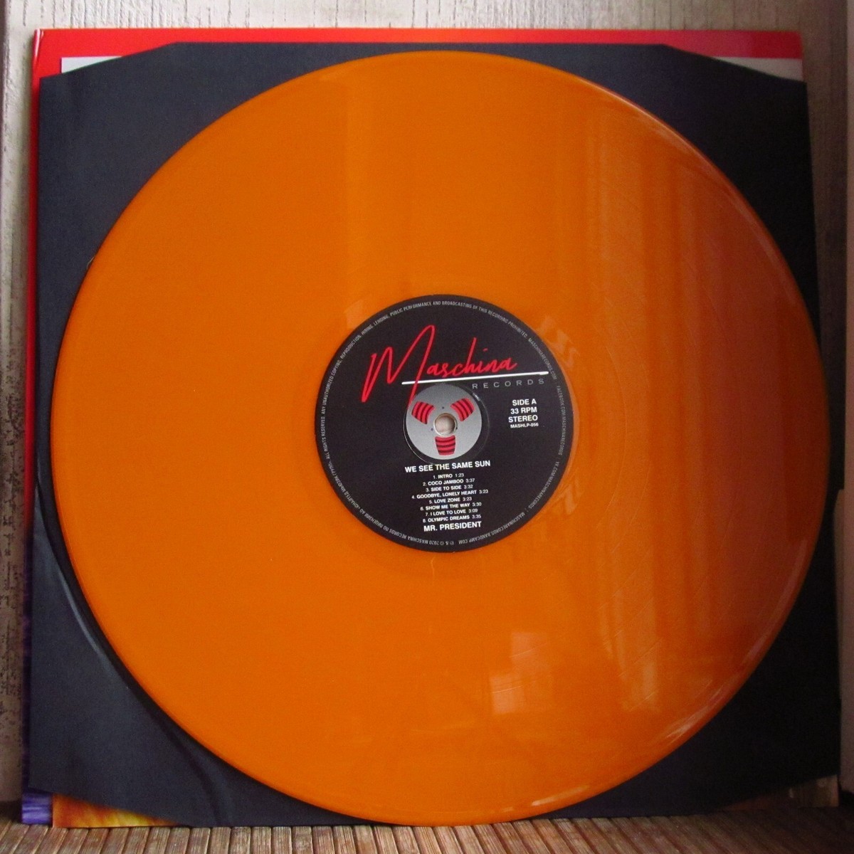 Mr. President ‎– We See The Same Sun (Limited Orange Vinyl, 40