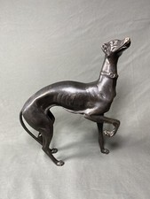 Vintage Whippet Greyhound Dog Sculpture Solid Bronze Art Statue 12 Figure