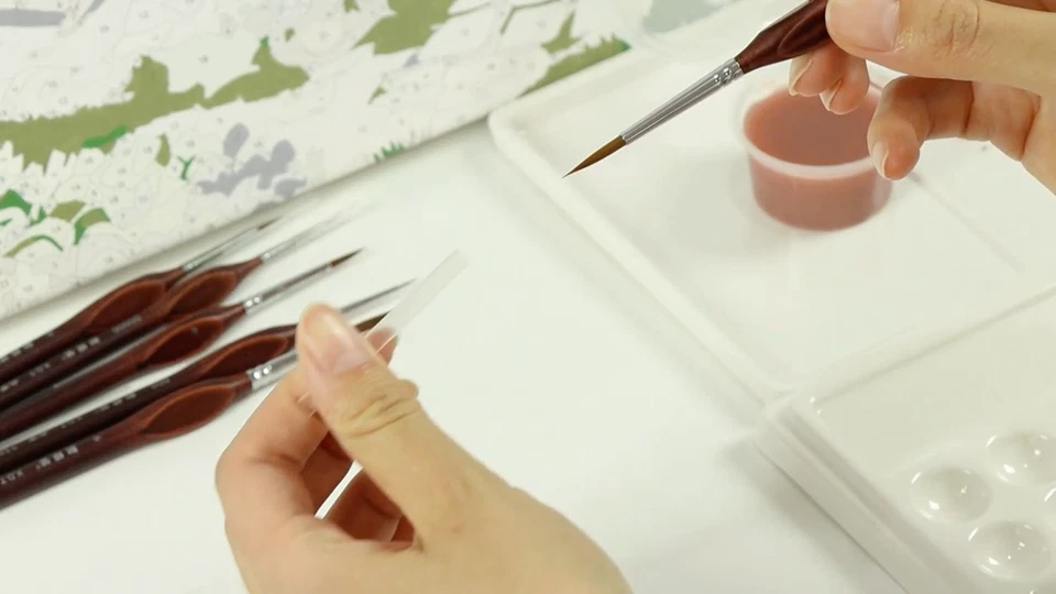 XDT#729 Mini Fine Detail Liner Art Brush 5Pc #00000 Set Nail Model - Image 2 of 4