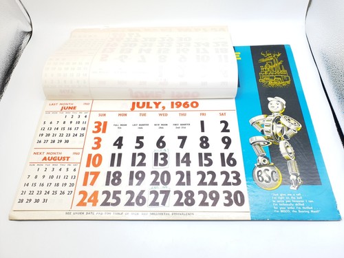 1960 BSC Bearing Company of Australia Automotive Calendar 48cm x 35 cm - Picture 11 of 14