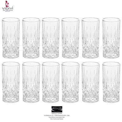 Vidivi - Venice - Set of 12 clear glass drink glasses - cl 35