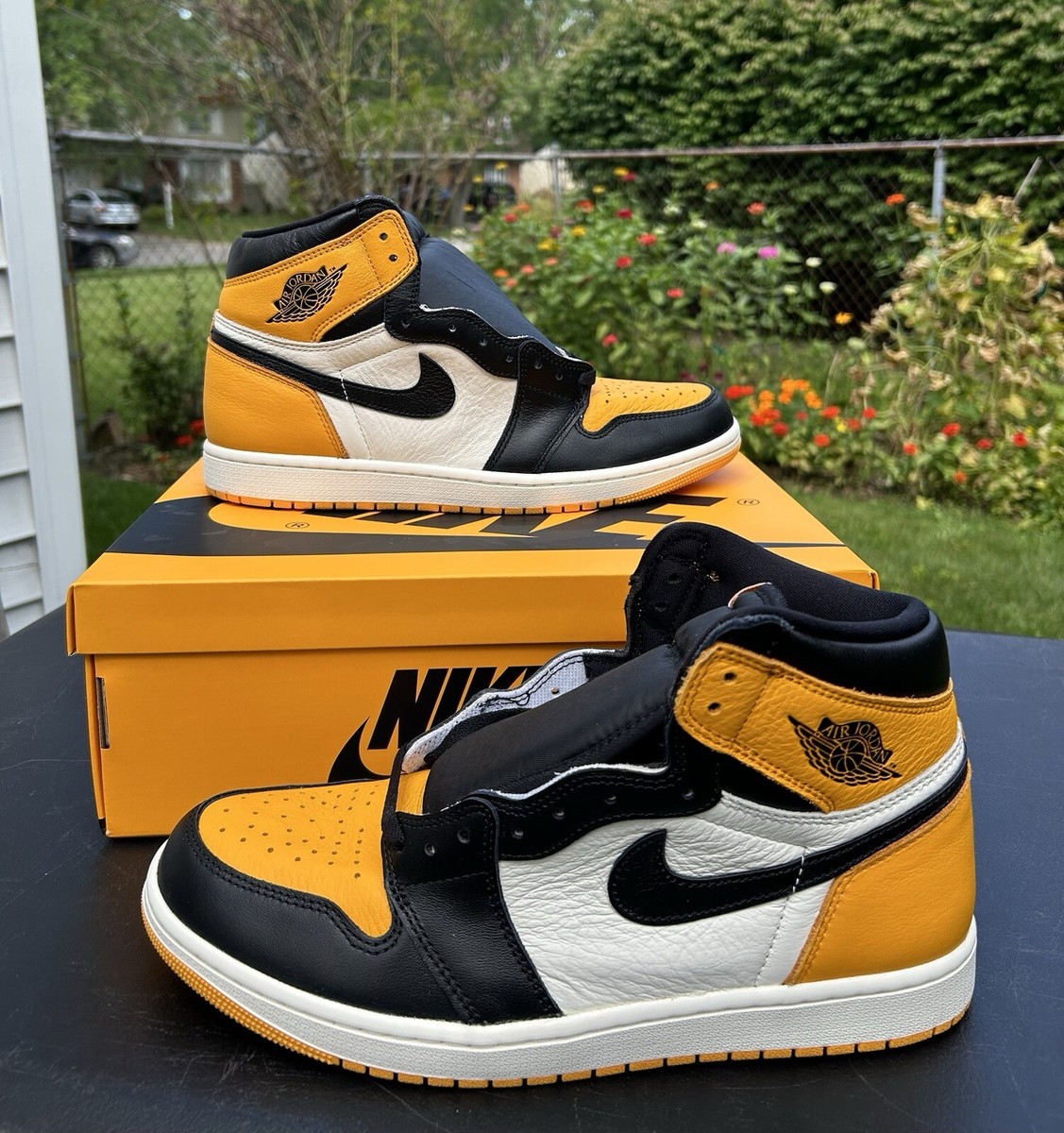 シューズ(男性用) NIKE AJ1 RETRO HIGH OG Taxi Yellow Toe Jordan 1 Retro High OG Taxi Men's - 555088-711 - US
