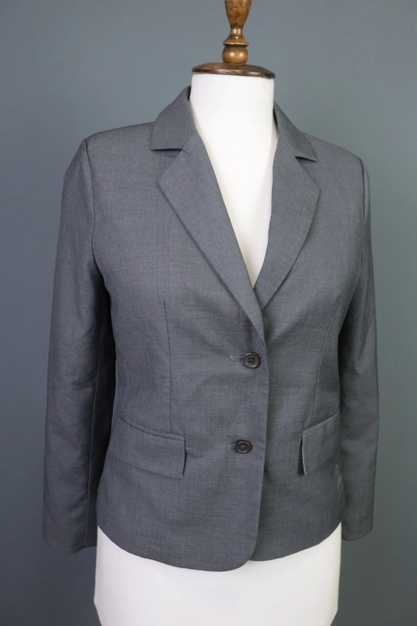 Giacca blazer THOM BROWNE New York grigia lana tagliata taglia M
