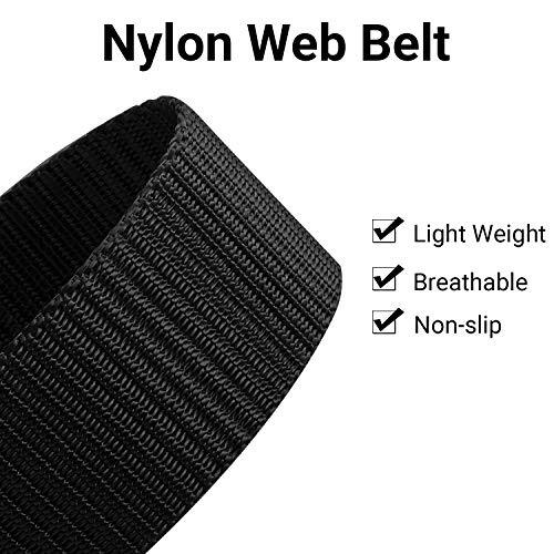 Mens Nylon Tactical Belt, Military Style Canvas Outdoor Webbing Belt with Top - Picture 7 of 8
