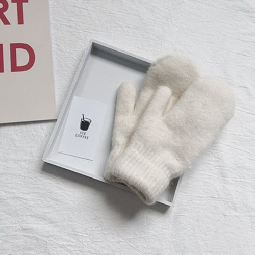 Gants femme couleur unie imitation fourrure lapin gants mitaines gants fourrure chauds. - Photo 8/24