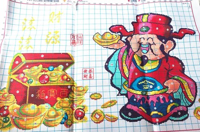 STATUE DU DIEU chinois de la richesse, petite boutique Cai Shen